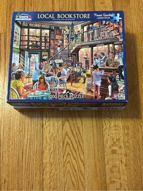 White Mountain Local Bookstore 1000 Piece Jigsaw Puzzle Steve Crisp